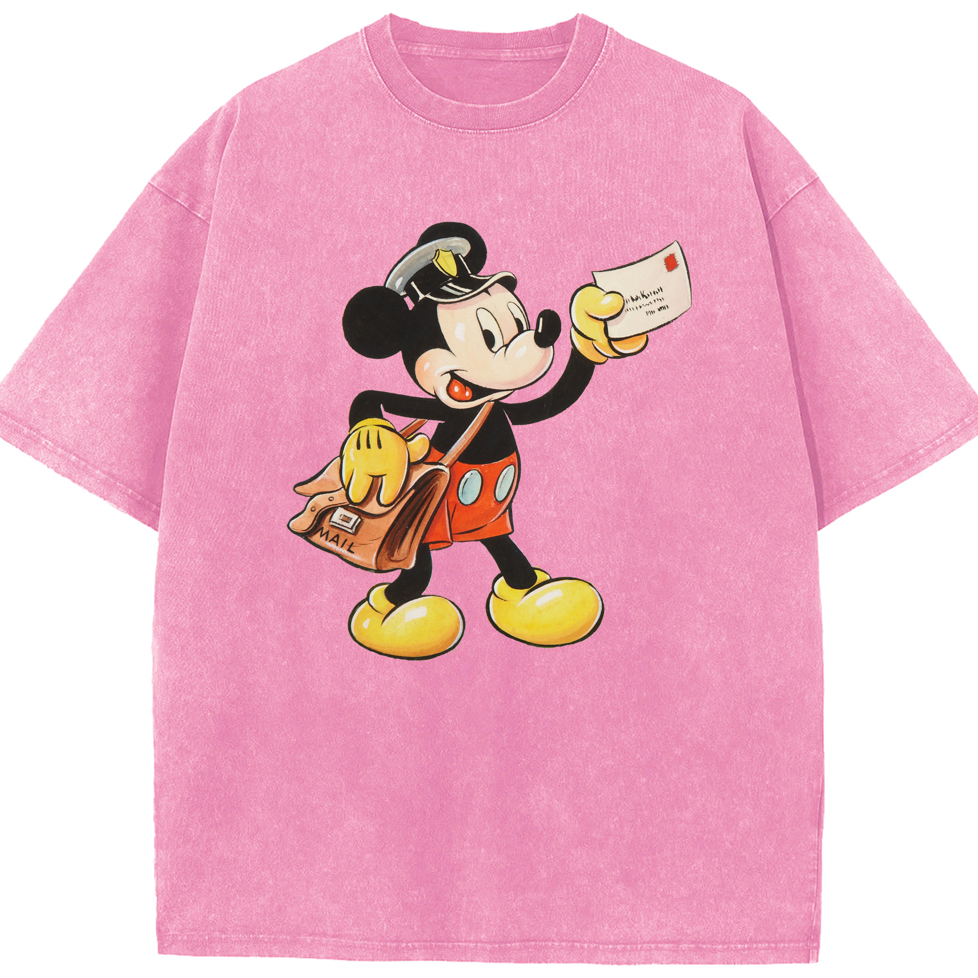 （画像用） ミッキーマウス Mickey Mouse 綿100% ヴィンテージ風 半袖Tシャツ（フロントプリント）
